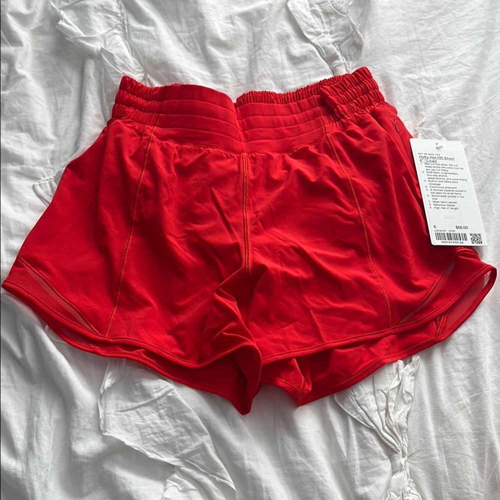 Lululemon Athletica Red Athletic Shorts Lightweight Performance